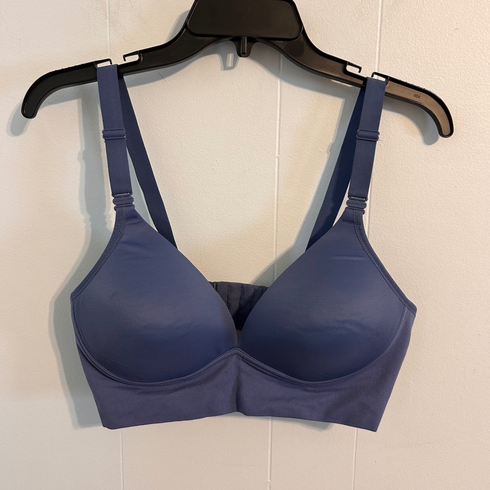 Warners Elements of Bliss Wire-Free Bra Blue RM3741A 38C Convertible Straps‎ NEW
